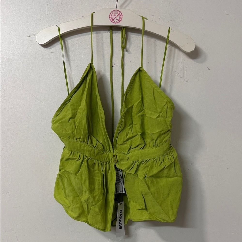 Garage Lime Green Strappy Top